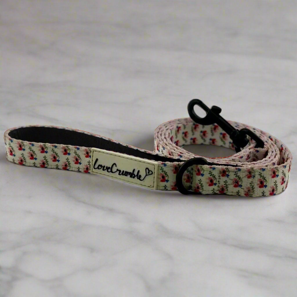 Chelsea Flowers Dog Collar & Lead Set
